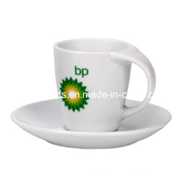 Bend Handle Coffee Mug y placa